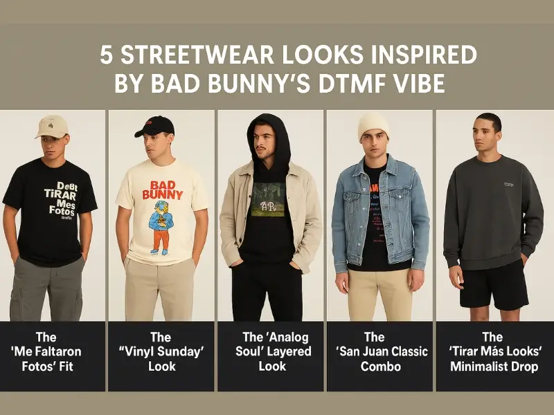 5 Streetwear Looks Inspired by Bad Bunnys DTMF Vibe 5 Streetwear Looks Inspired by Bad Bunnys DTMF Vibe
